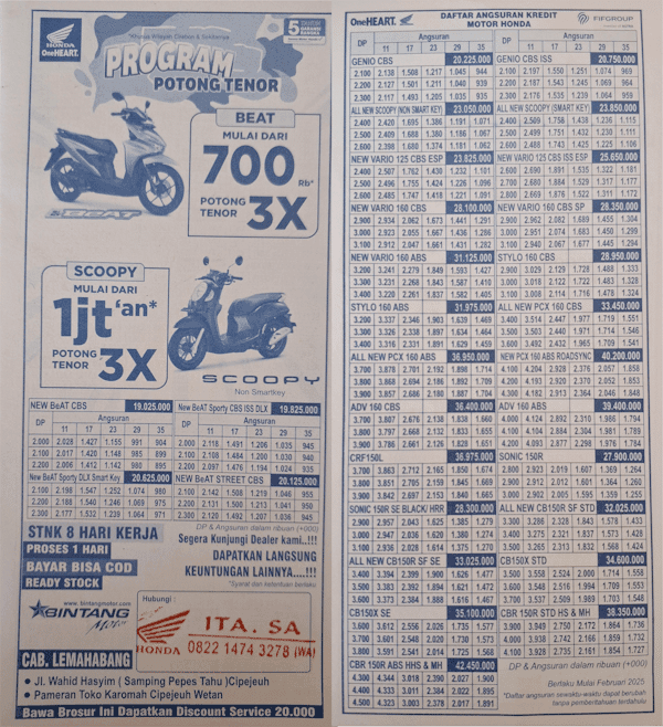 brosur honda cirebon
